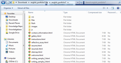 Zip File Contents