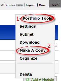 Portfolio Tools, Make A Copy